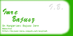 imre bajusz business card